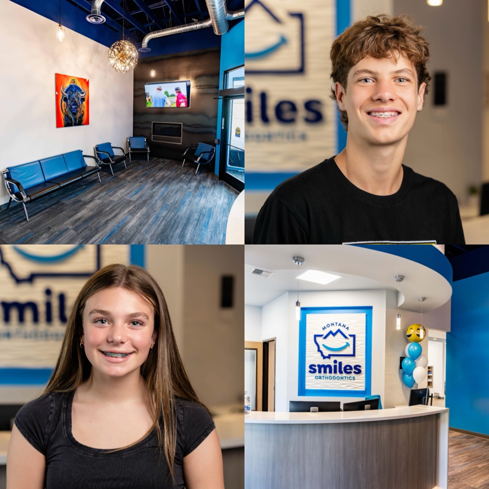 various photos of Montana Smiles Orthodontics patients smiling